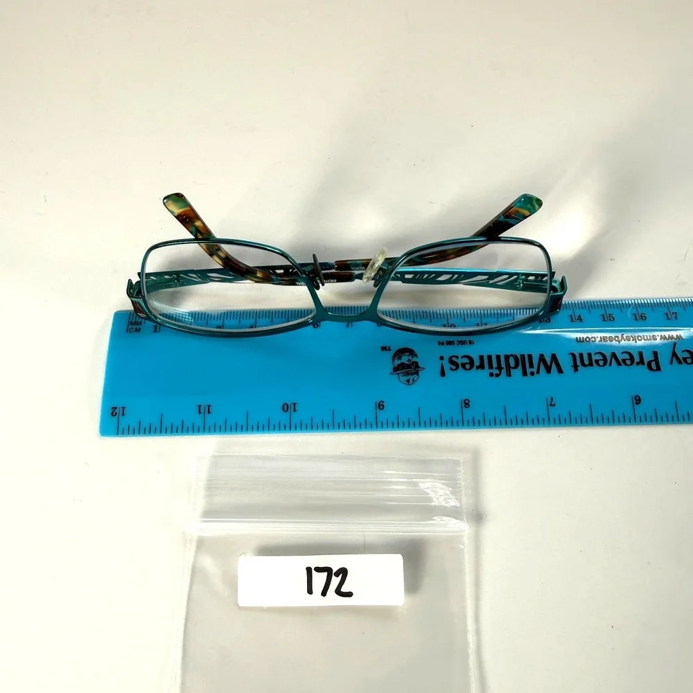 Karen Kane‎ Kokia Eyeglasses Frames Only 53-17-135 Teal Metal Womens Full Rim